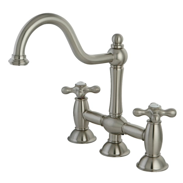 KS3788AX Restoration Bridge Kitchen Faucet, Brushed Nickel